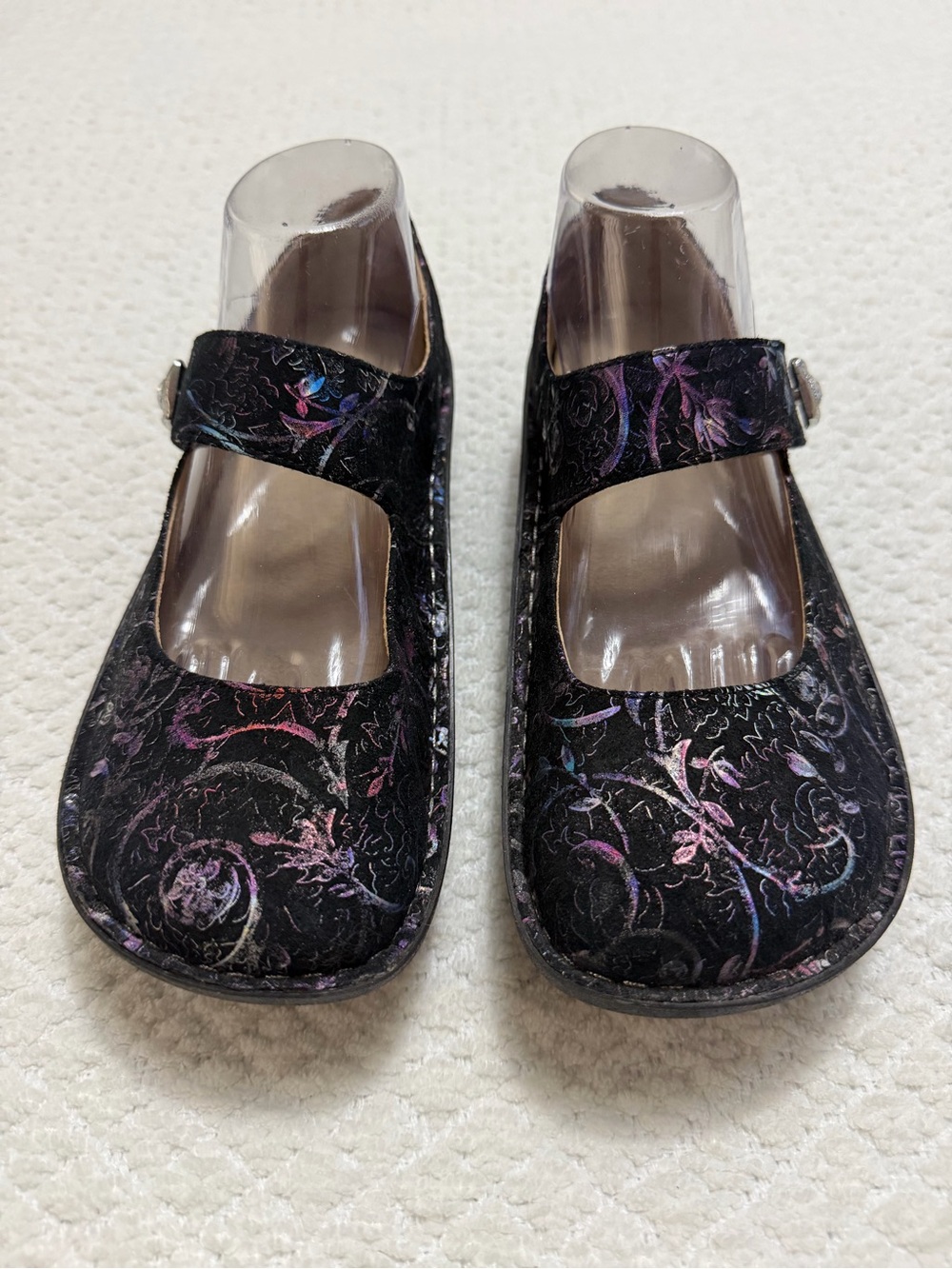 Alegria Paloma Metallic Floral Mary Jane Boho Women’s Size 39 US 9 - Picture 4 of 11